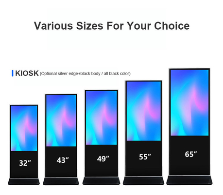 Verticale Kiosk 55 Duim 4K van het Self - service Slimme Touche screen